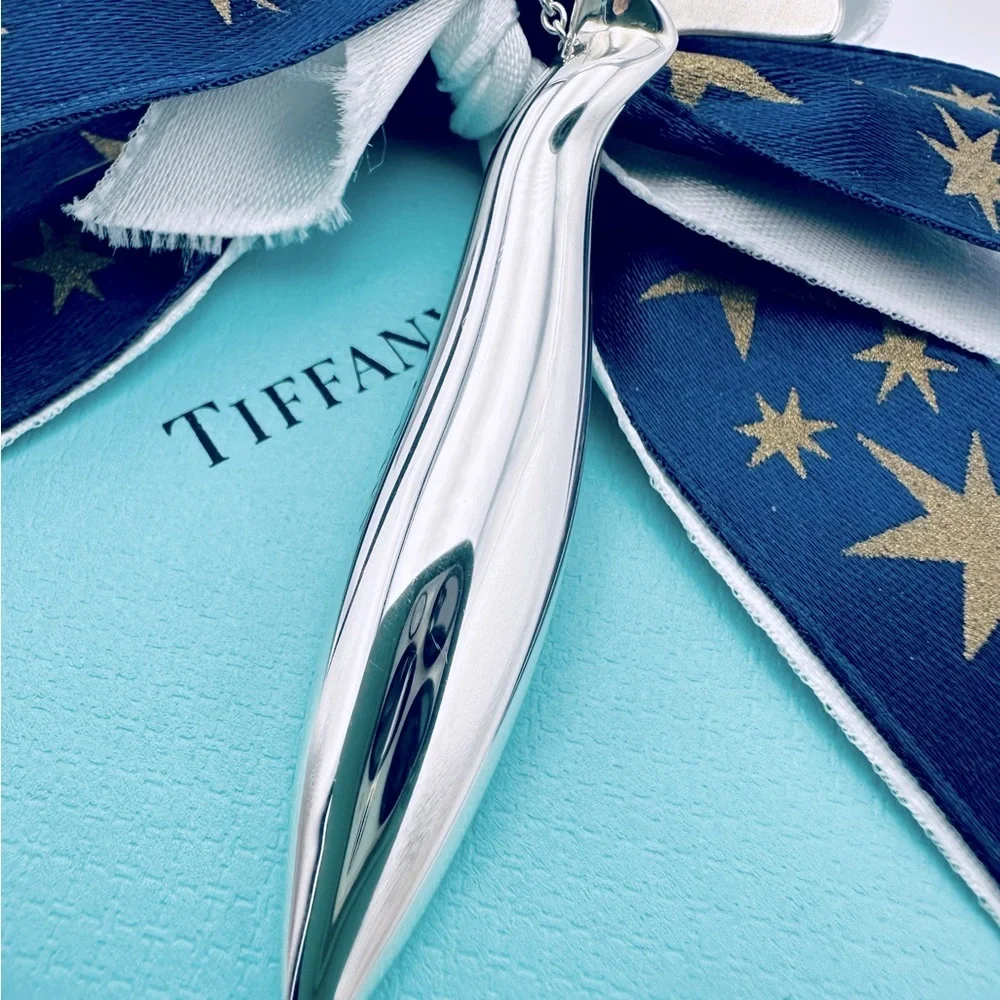 RARE Tiffany & Co. Frank Gehry 3” Large Orchid Necklace in Silver with Packaging